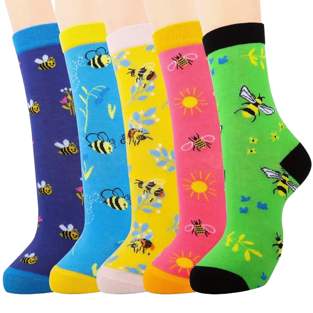 Strümpfe mit Bienenmotiv