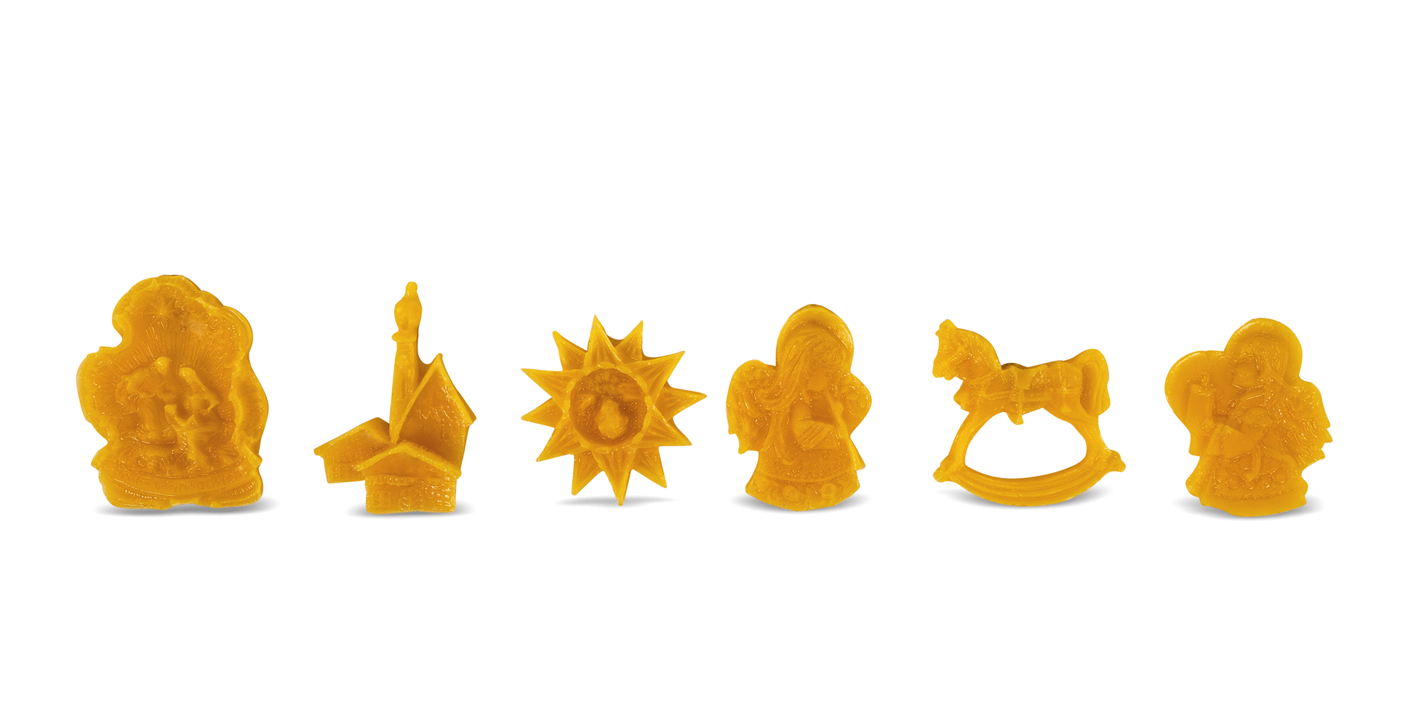 Gießrelief Baumschmuck 6-er Set