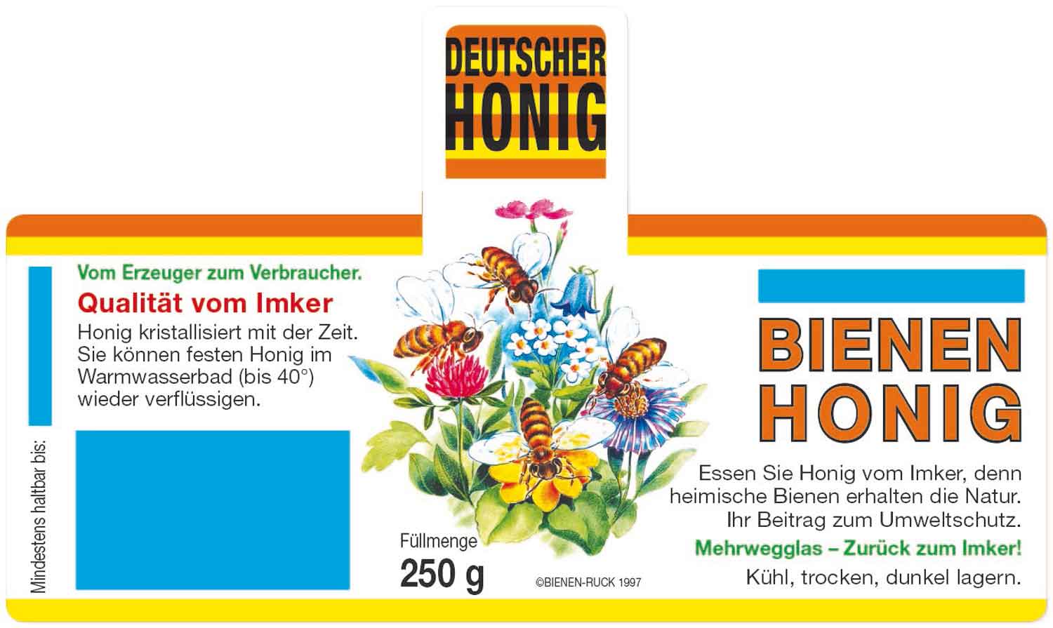 Honig-Etiketten mit Namenseindruck