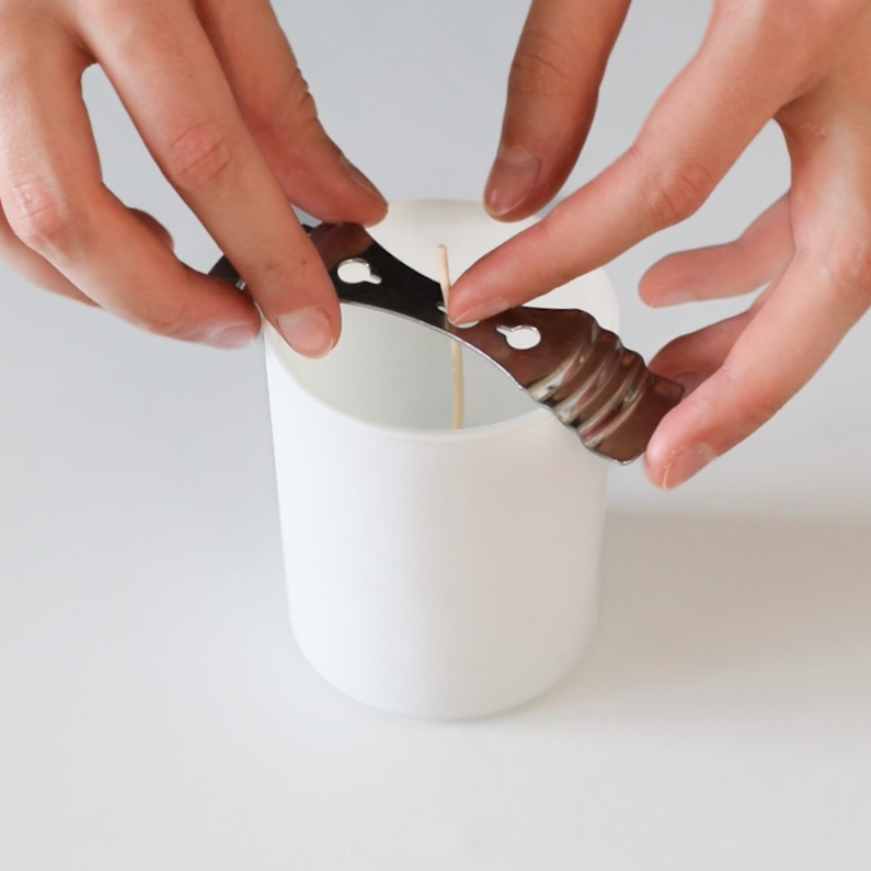 Dochthalter aus Edelstahl