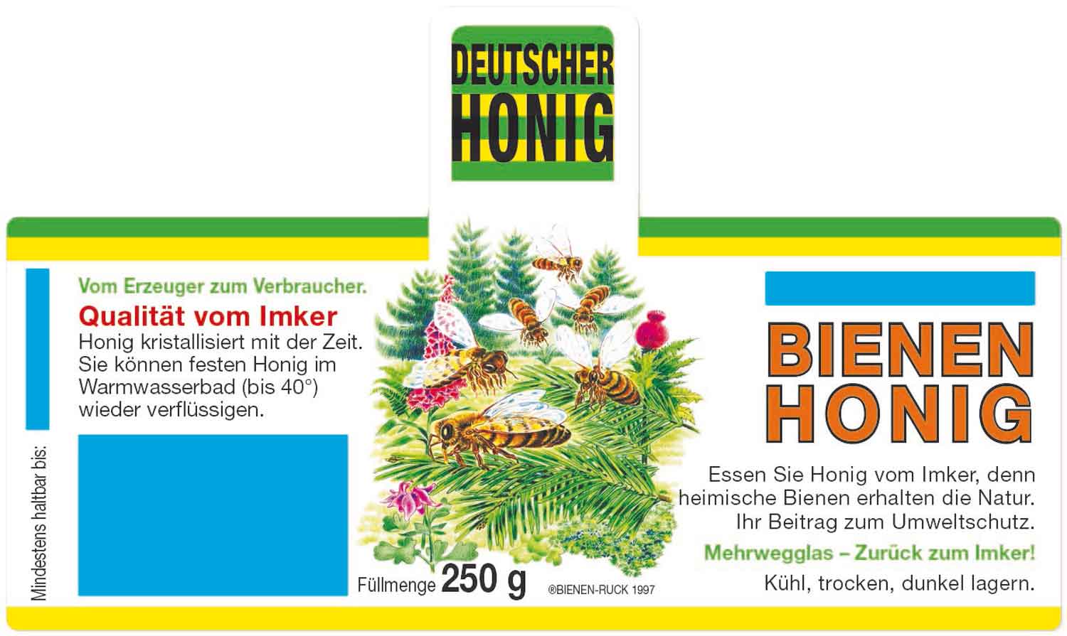 Waldhonig-Etiketten mit Namenseindruck