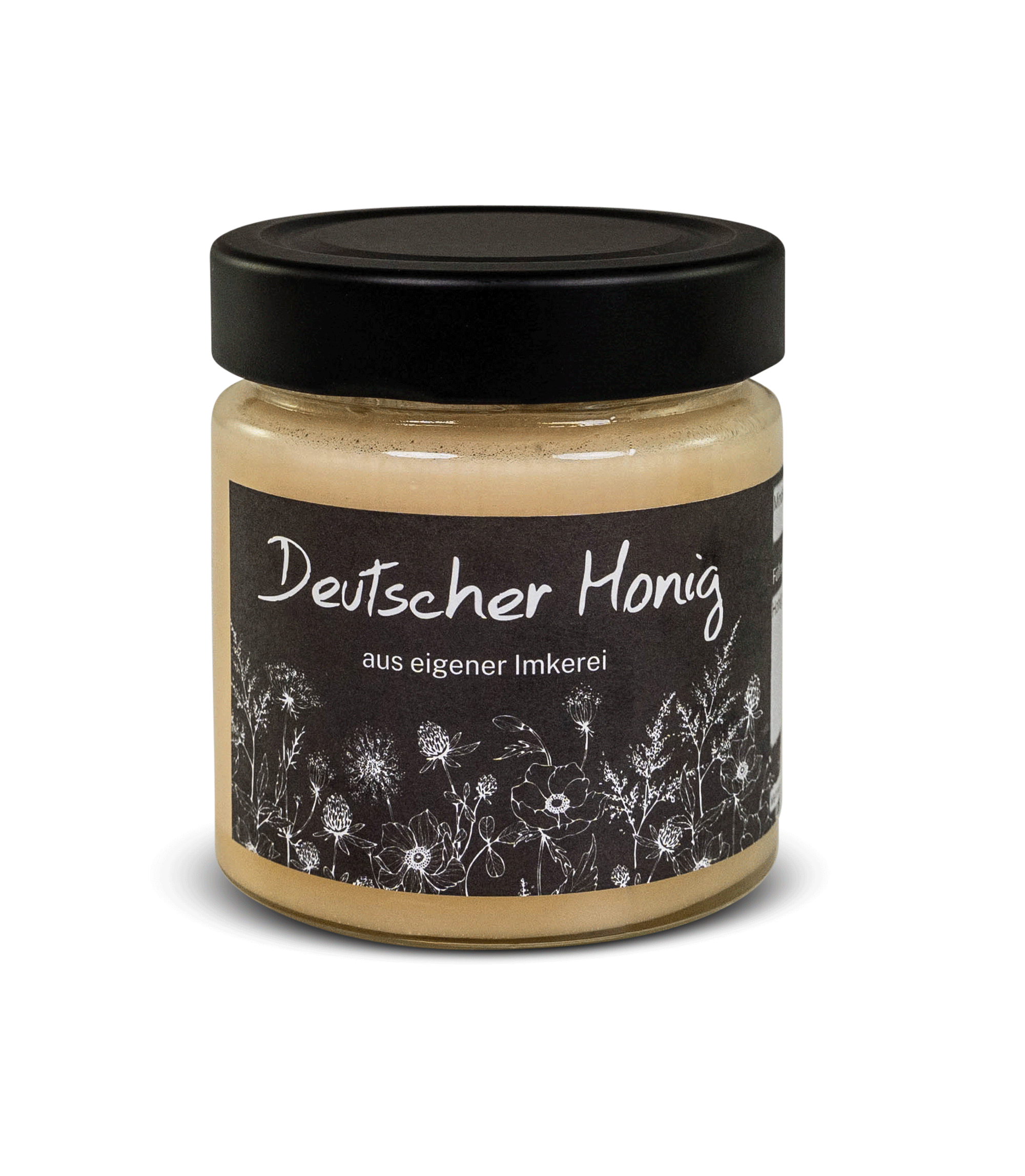 Honigglas-Etikett "schwarz/weiß"