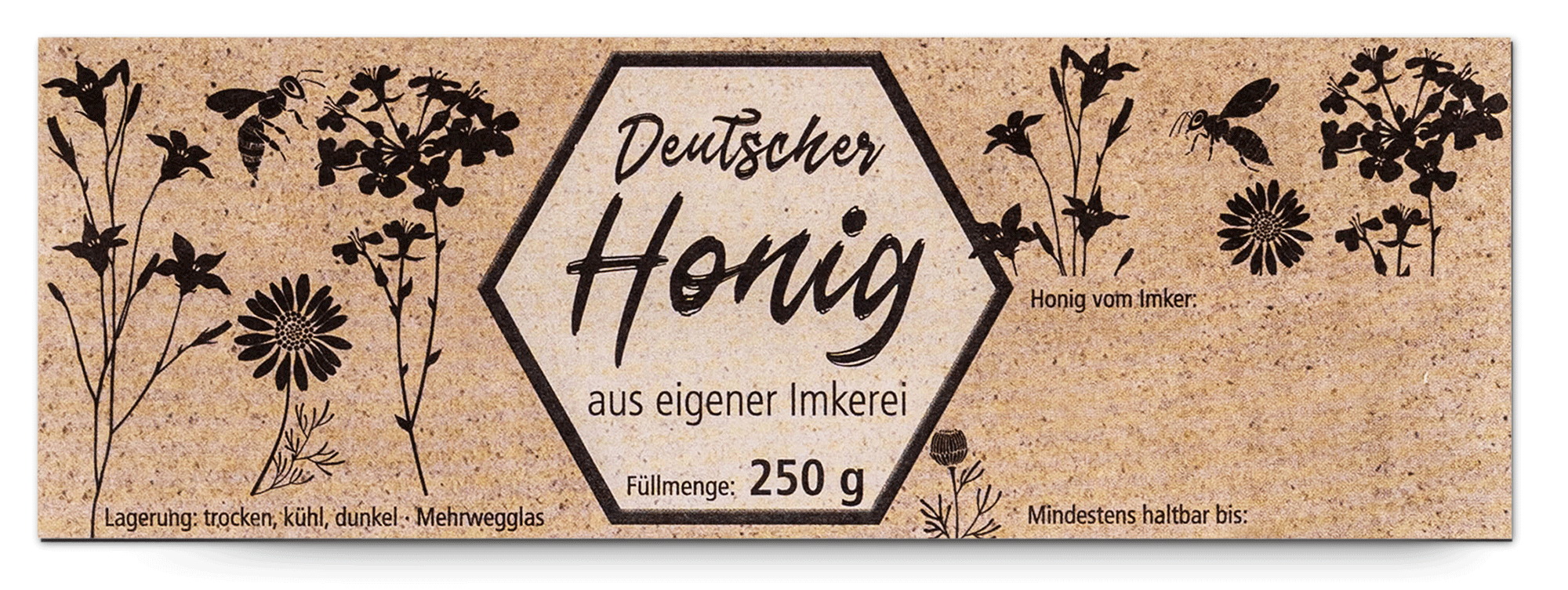 Honigglas-Etikett "ÖKO-Wiese"