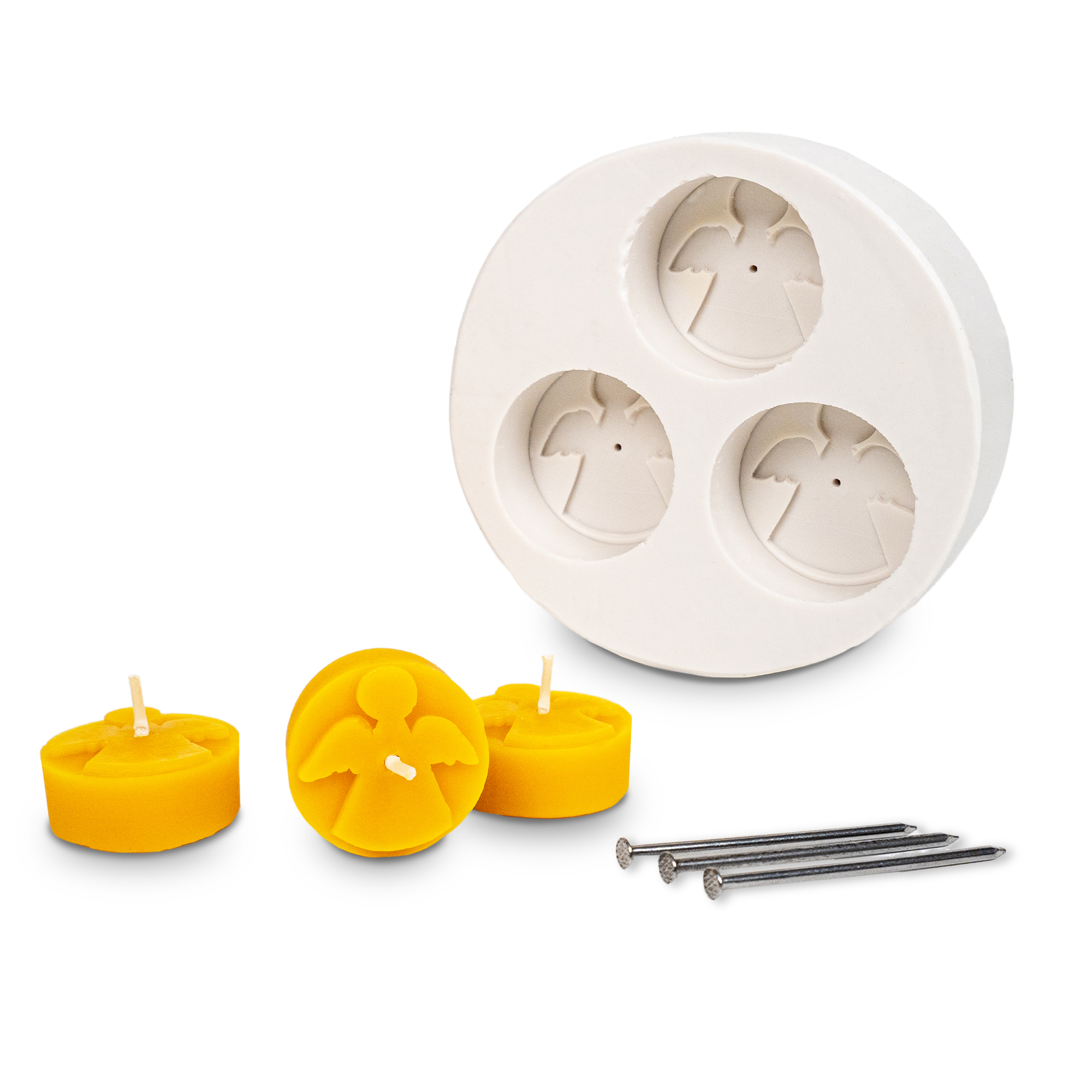 Gießform 3er Teelicht Engel