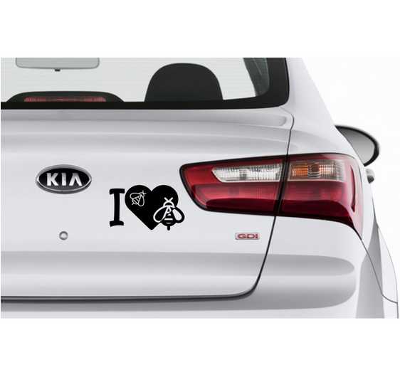 HOBBEE® Aufkleber " I love Bienen"